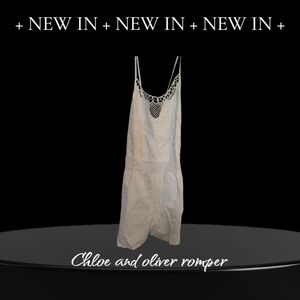 White Lace Romper By Chloe And Oliver NWT
